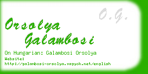 orsolya galambosi business card